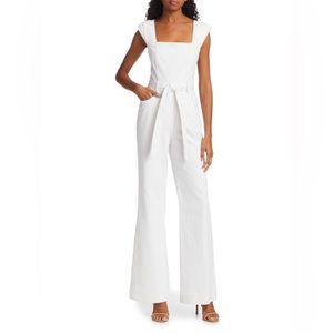 Alice + Olivia White Denim Jumpsuit